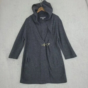 Fenn Wright Manson Studio 100% Wool Womens Hooded  Coat Medium  7CT